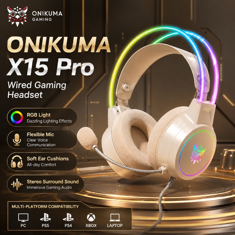 Gaming Headset Rgb - ONIKUMA X15 Pro Oyun Kulaklığı Kablolu